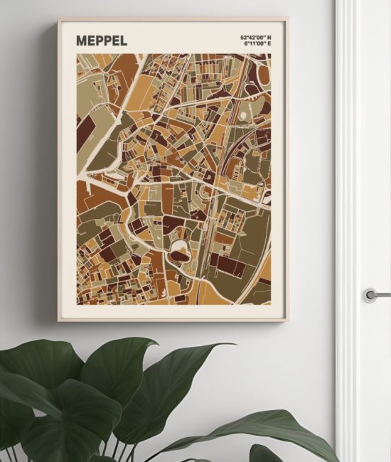 Plattegrond poster Licht Meppel mozaiek stl 03 3 | Funky Fellow