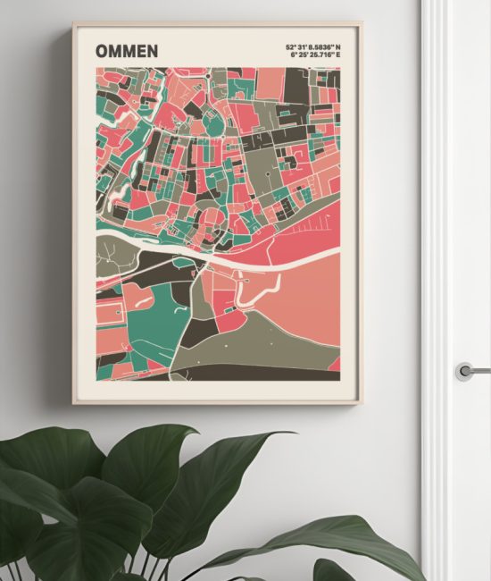 Plattegrond poster Licht Ommen mozaiek stl 02 4 | Funky Fellow