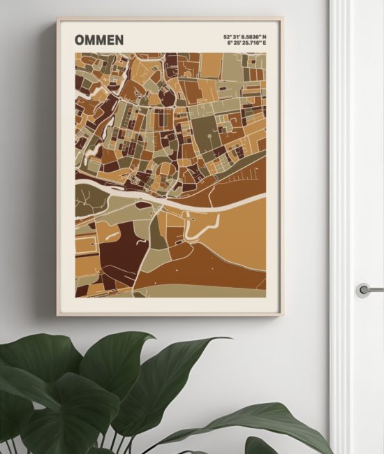 Plattegrond poster Licht Ommen mozaiek stl 03 4 | Funky Fellow