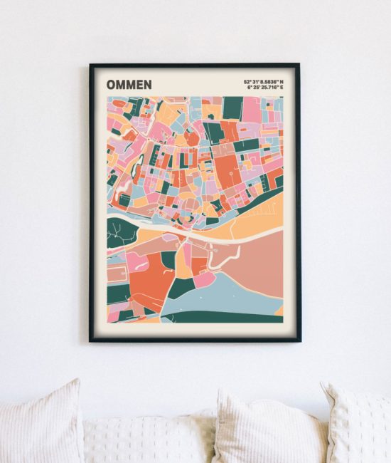 Plattegrond poster Licht Ommen mozaiek stl 04 5 | Funky Fellow