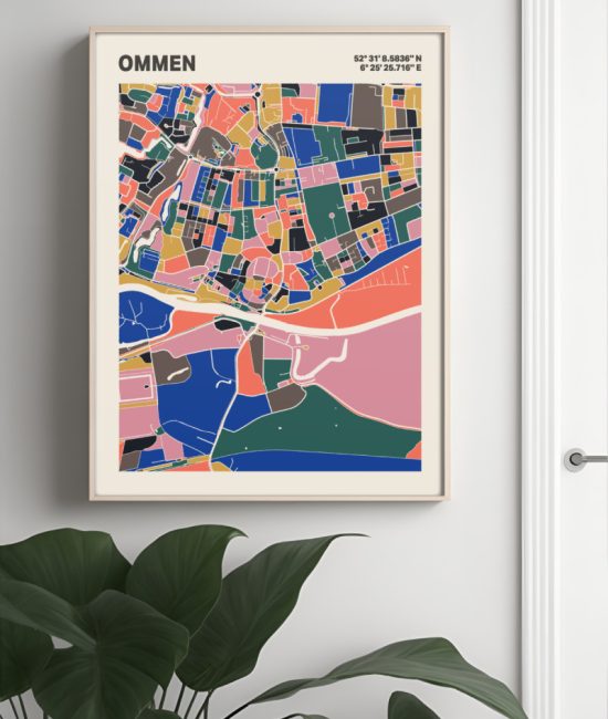 Plattegrond poster Licht Ommen mozaiek stl 05 3 | Funky Fellow