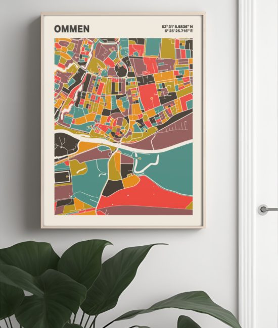 Plattegrond poster Licht Ommen mozaiek stl 07 3 | Funky Fellow
