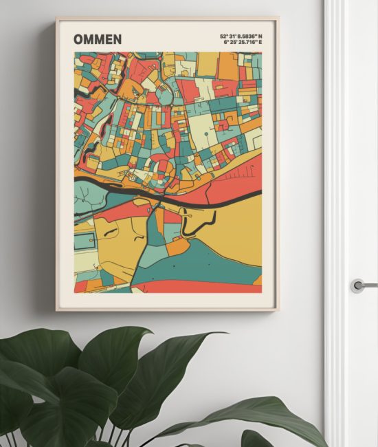 Plattegrond poster Licht Ommen mozaiek stl 08 4 | Funky Fellow