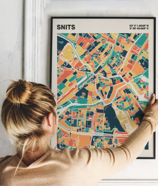 Plattegrond poster Licht Snits mozaiek stl 01 1 | Funky Fellow