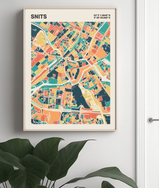 Plattegrond poster Licht Snits mozaiek stl 01 4 | Funky Fellow
