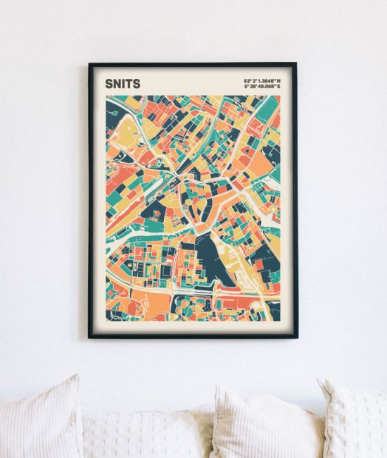 Plattegrond poster Licht Snits mozaiek stl 01 5 | Funky Fellow