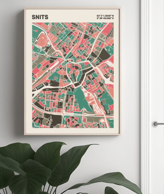 Plattegrond poster Licht Snits mozaiek stl 02 4 | Funky Fellow
