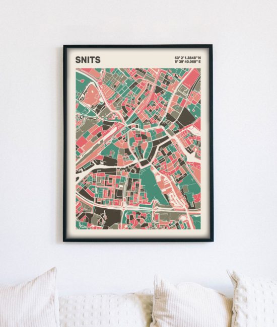 Plattegrond poster Licht Snits mozaiek stl 02 5 | Funky Fellow