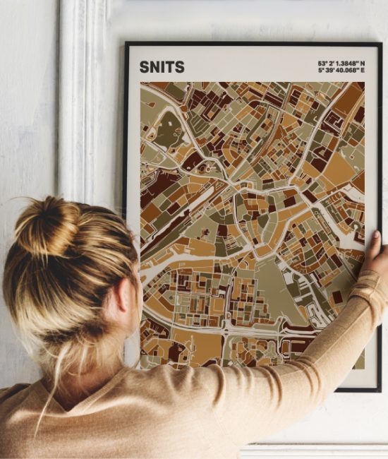 Plattegrond poster Licht Snits mozaiek stl 03 1 | Funky Fellow