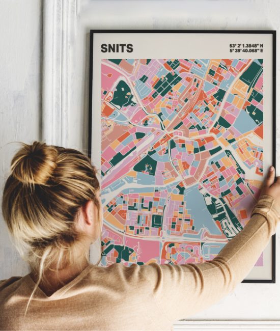 Plattegrond poster Licht Snits mozaiek stl 04 1 | Funky Fellow