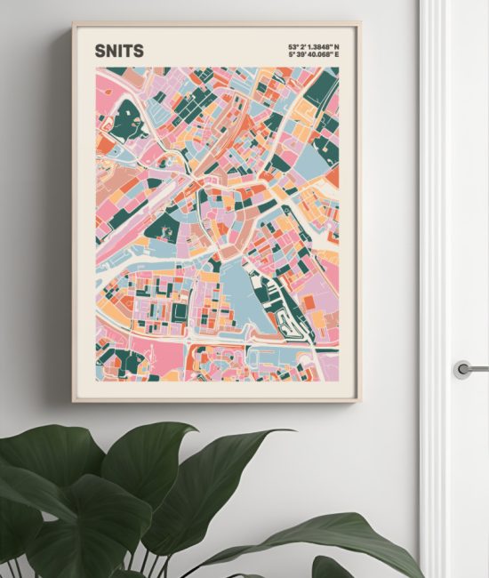 Plattegrond poster Licht Snits mozaiek stl 04 4 | Funky Fellow