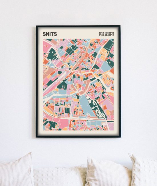 Plattegrond poster Licht Snits mozaiek stl 04 5 | Funky Fellow