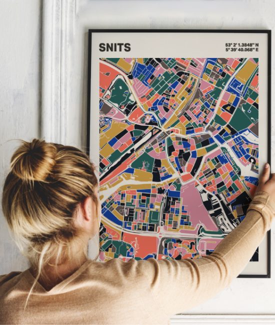 Plattegrond poster Licht Snits mozaiek stl 05 1 | Funky Fellow