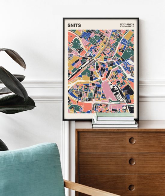 Plattegrond poster Licht Snits mozaiek stl 05 2 | Funky Fellow