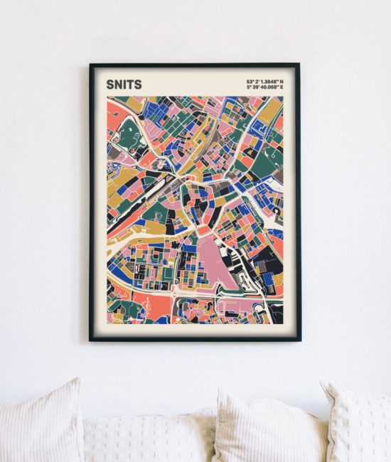 Plattegrond poster Licht Snits mozaiek stl 05 5 | Funky Fellow