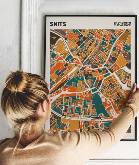 Plattegrond poster Licht Snits mozaiek stl 06 1 | Funky Fellow
