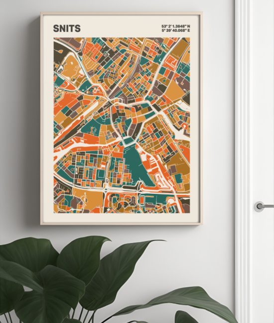 Plattegrond poster Licht Snits mozaiek stl 06 4 | Funky Fellow