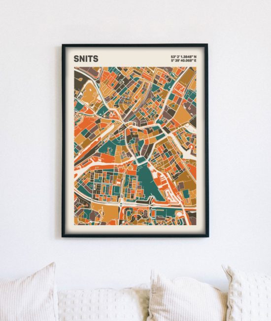 Plattegrond poster Licht Snits mozaiek stl 06 5 | Funky Fellow