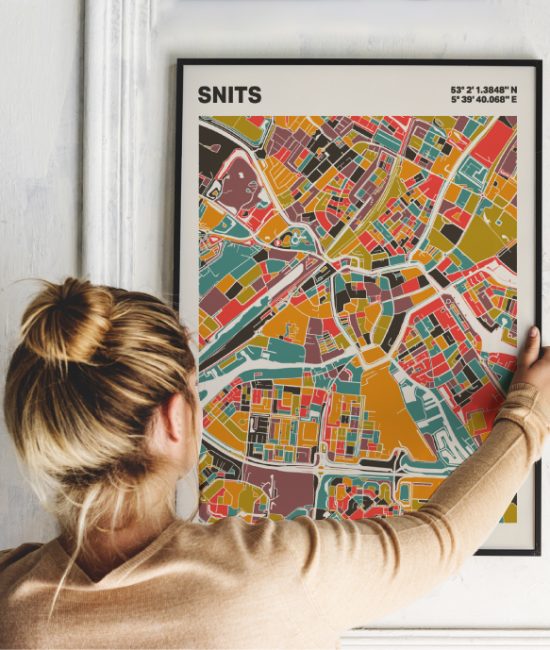 Plattegrond poster Licht Snits mozaiek stl 07 1 | Funky Fellow