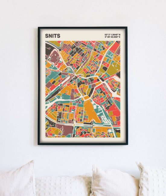 Plattegrond poster Licht Snits mozaiek stl 07 5 | Funky Fellow