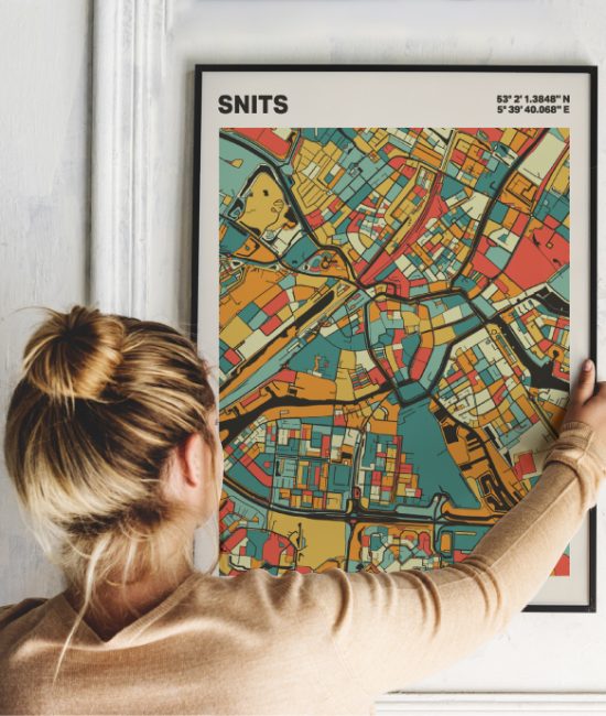 Plattegrond poster Licht Snits mozaiek stl 08 1 | Funky Fellow