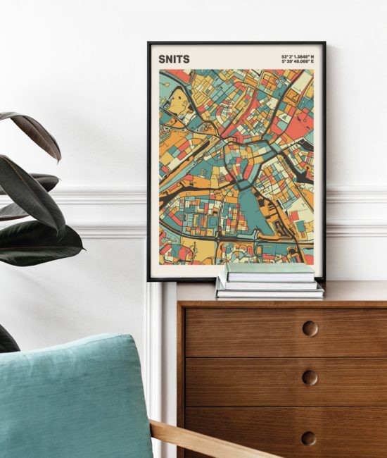 Plattegrond poster Licht Snits mozaiek stl 08 2 | Funky Fellow