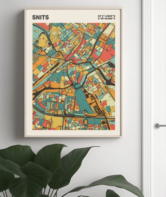 Plattegrond poster Licht Snits mozaiek stl 08 4 | Funky Fellow