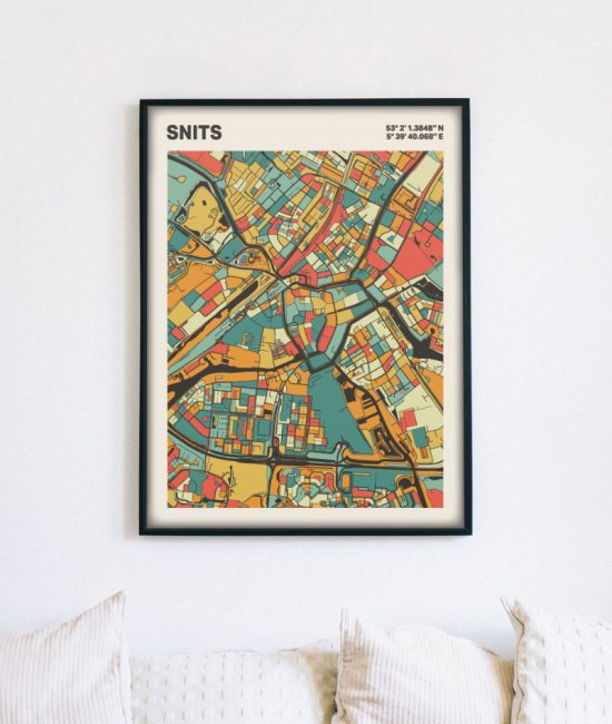 Plattegrond poster Licht Snits mozaiek stl 08 5 | Funky Fellow