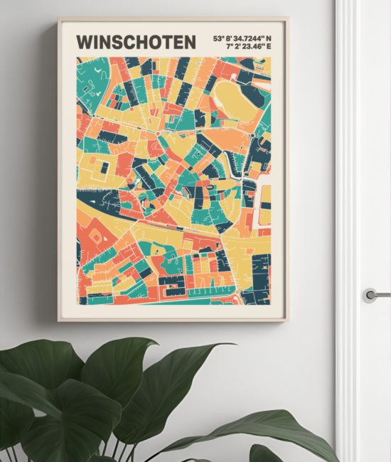 Plattegrond poster Licht Winschoten mozaiek stl 01 4 | Funky Fellow