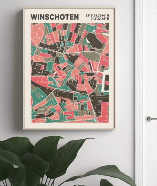 Plattegrond poster Licht Winschoten mozaiek stl 02 4 | Funky Fellow