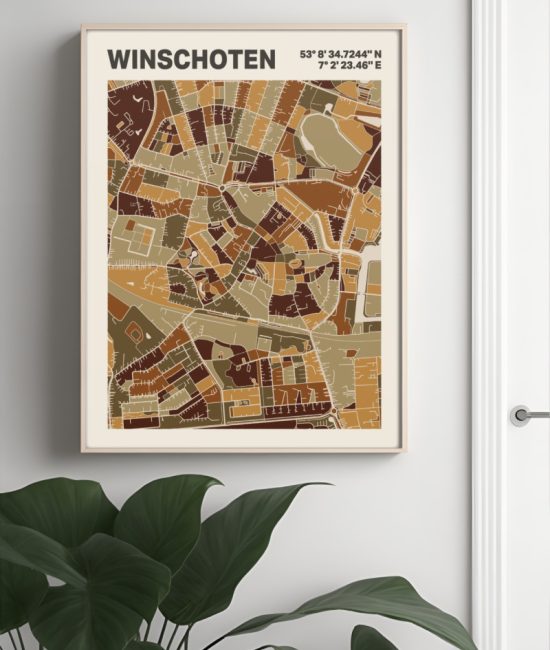 Plattegrond poster Licht Winschoten mozaiek stl 03 4 | Funky Fellow
