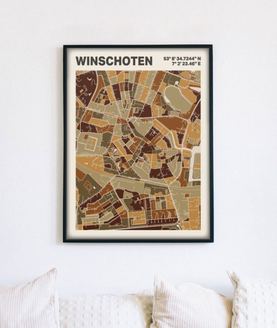 Plattegrond poster Licht Winschoten mozaiek stl 03 5 | Funky Fellow