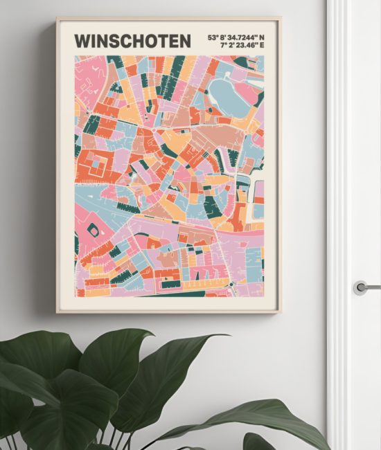 Plattegrond poster Licht Winschoten mozaiek stl 04 4 | Funky Fellow