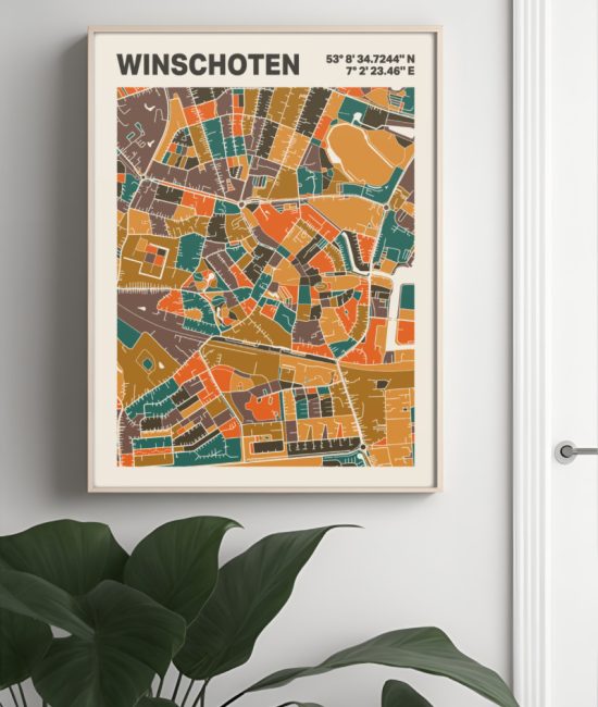 Plattegrond poster Licht Winschoten mozaiek stl 06 4 | Funky Fellow