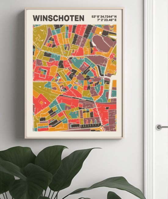 Plattegrond poster Licht Winschoten mozaiek stl 07 4 | Funky Fellow