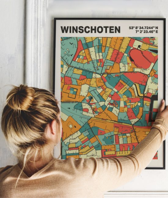 Plattegrond poster Licht Winschoten mozaiek stl 08 1 | Funky Fellow