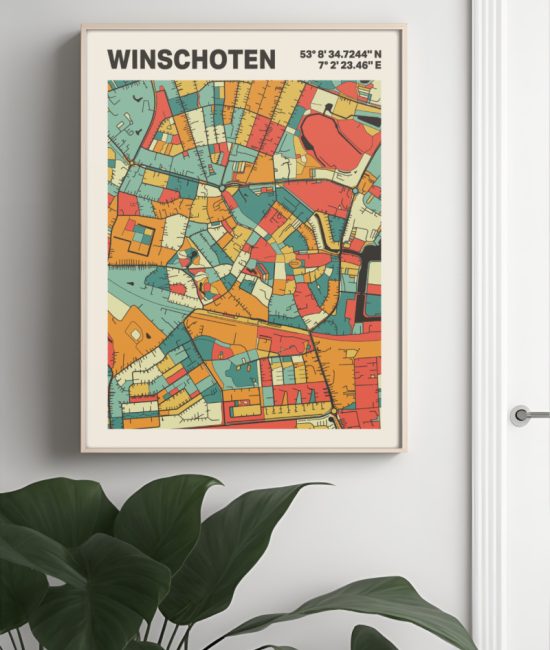 Plattegrond poster Licht Winschoten mozaiek stl 08 4 | Funky Fellow
