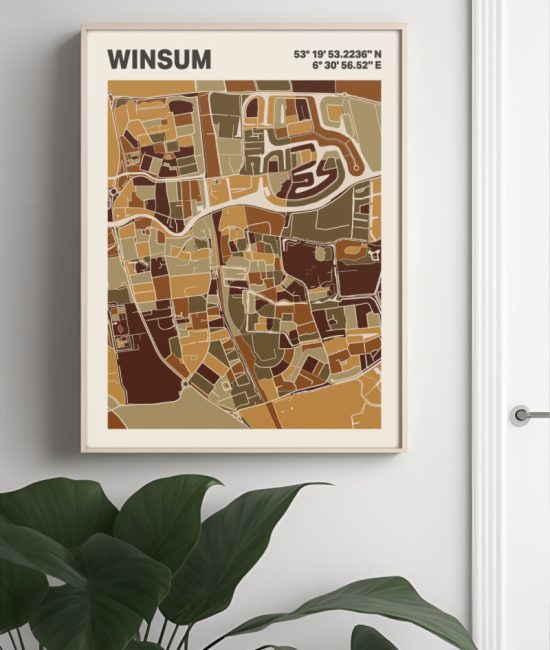 Plattegrond poster Licht Winsum mozaiek stl 03 4 | Funky Fellow