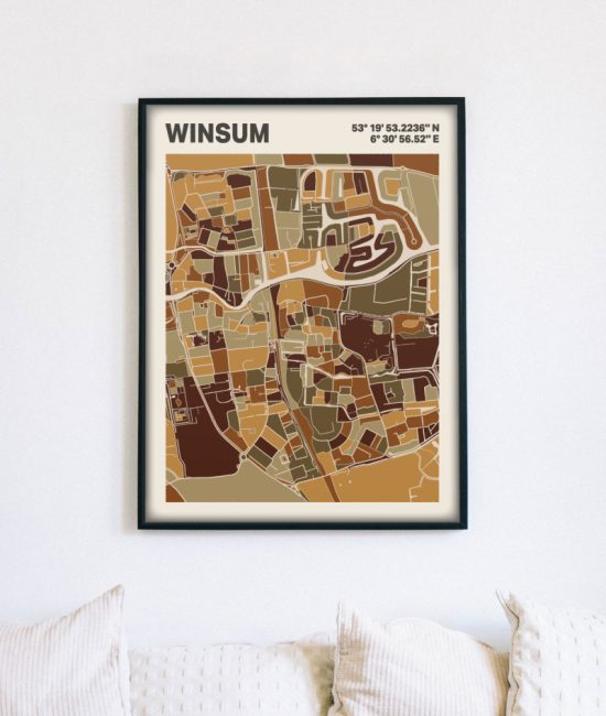 Plattegrond poster Licht Winsum mozaiek stl 03 5 | Funky Fellow